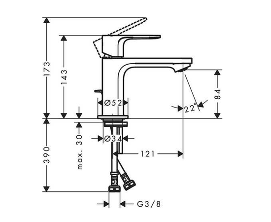 смеситель для раковины hansgrohe rebris e 72550000 в Актау фото № 2