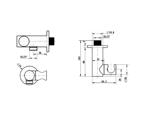 Держатель для ручного душа villeroy & boch tvc00046200061 в Актау фото № 2