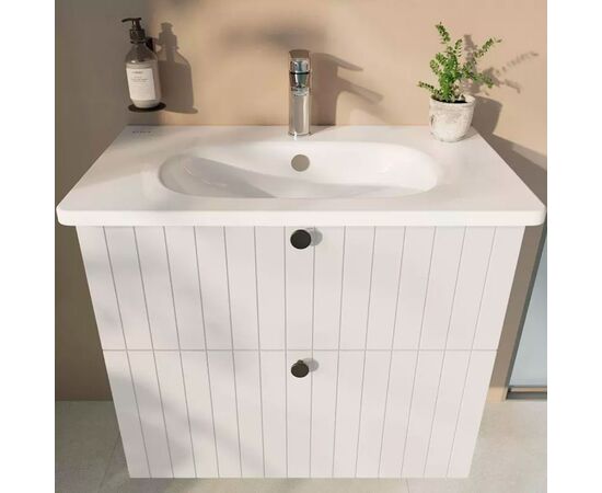тумба с раковиной 80см vitra root groove 69436, белый матовый в Актау фото № 3