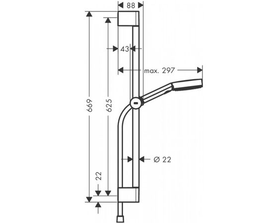 Душевой гарнитур hansgrohe relaxation 24160700 105 3jet белый в Актау фото № 2