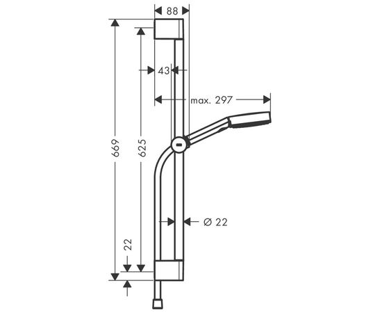 Душевой гарнитур hansgrohe pulsify select 24170000 в Актау фото № 2