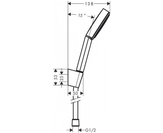 Душевая лейка с держателем hansgrohe pulsify select 105 3jet 24303000 в Актау фото № 2