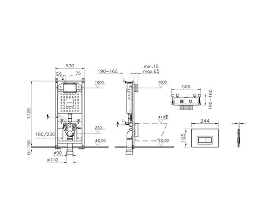 унитаз с инсталляцией 4в1 hans 5504 762-5800-01 740-0680 в Актау фото № 2
