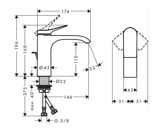 смеситель для раковины hansgrohe vivenis 75020700 белый в Актау фото № 3