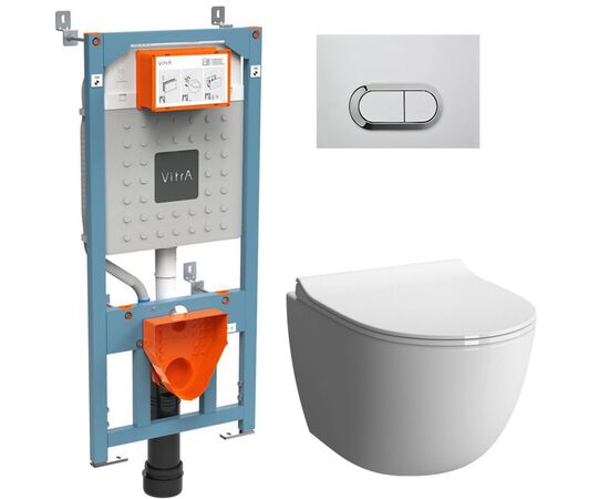 унитаз с инсталляцией 4в1 vitra sento 7748b003-0075 700-1873 slim lift в Актау фото № 1