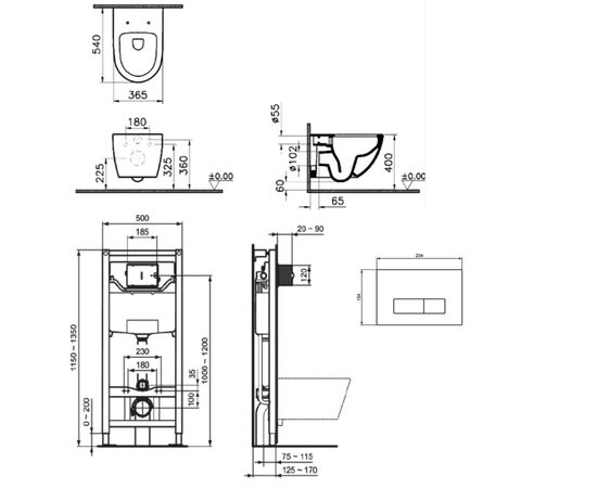 унитаз с инсталляцией 4в1 vitra 7748b003-0075 r020467 r0121aa lift в Актау фото № 2