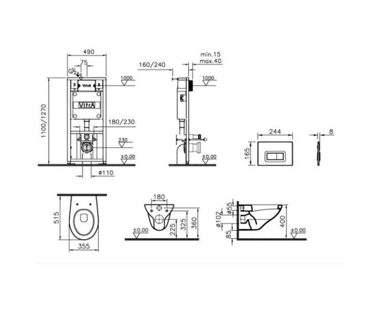Комплект vitra s40 l-box 9005b003-7211 в Актау фото № 3