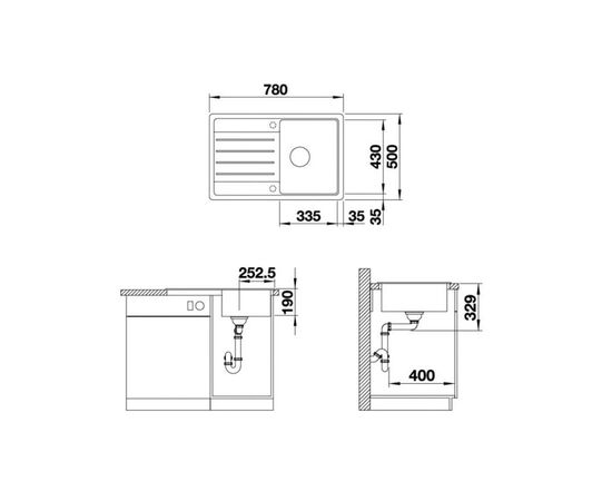 Кухонная мойка blanco legra 45s 522203 в Актау фото № 3