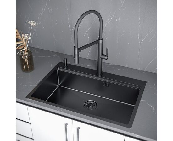 Кухонная мойка paulmark vast-pro pm 707551-gm в Актау фото № 2