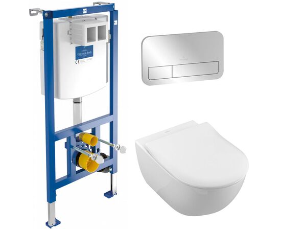 унитаз с инсталляцией 4в1 villeroy & boch subway 2.0 5614r201 92242700 92249061 в Актау фото № 1