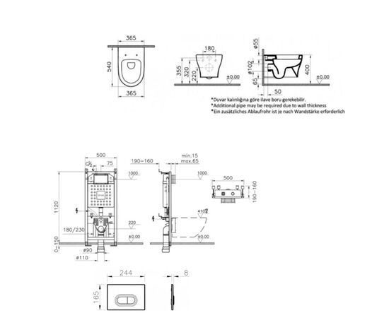 унитаз с инсталляцией 4в1 vitra v-fix core 800-1873, bella 4449b003-0101 lift, клавиша root r хром в Актау фото № 2