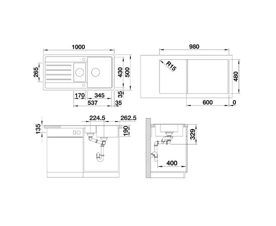 Кухонная мойка blanco legra 6s 527088 в Актау фото № 3