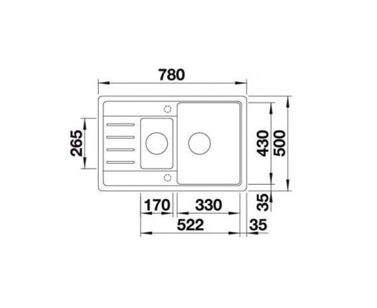 Кухонная мойка blanco legra 6s compact 521304 в Актау фото № 3
