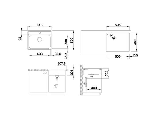 Кухонная мойка blanco lemis 6-if 525108 в Актау фото № 4