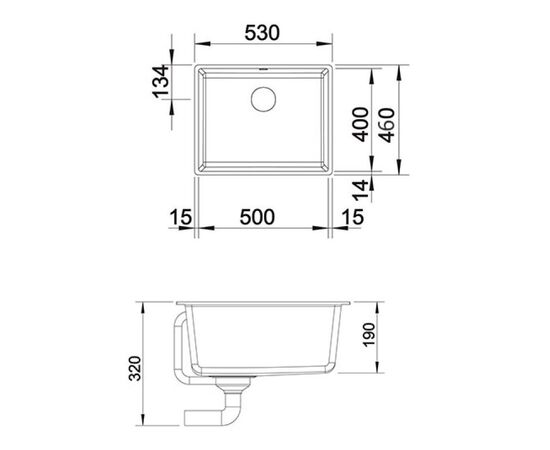 Кухонная мойка blanco subline 500-u 525995 в Актау фото № 2