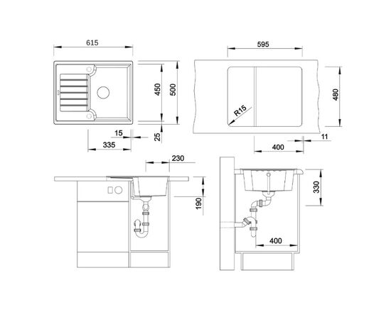 Кухонная мойка blanco zia 40 s 516918 в Актау фото № 3