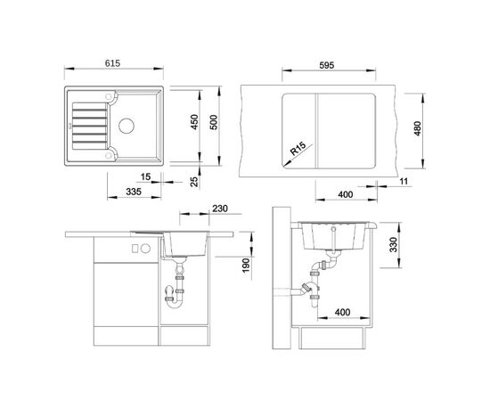 Кухонная мойка blanco zia 40 s 526006 в Актау фото № 3