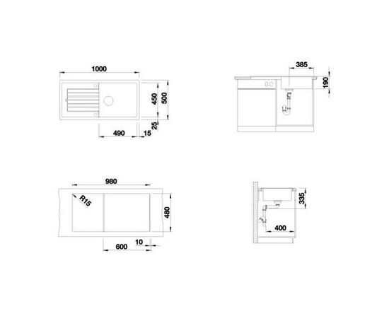 Кухонная мойка blanco zia xl 6 s 526024 в Актау фото № 2