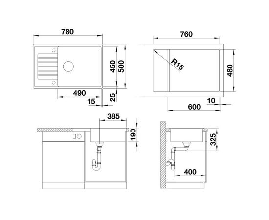 Кухонная мойка blanco zia xl 6 s compact 527397 в Актау фото № 2