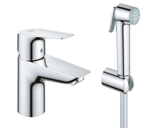 смеситель для раковины grohe bauedge 23757001 с гигиеническим душем, хром в Актау фото № 1