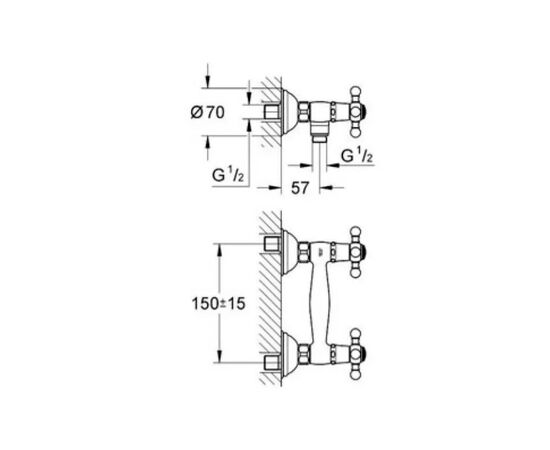смеситель для душа grohe sinfonia 26000ig0, золото/хром в Актау фото № 2
