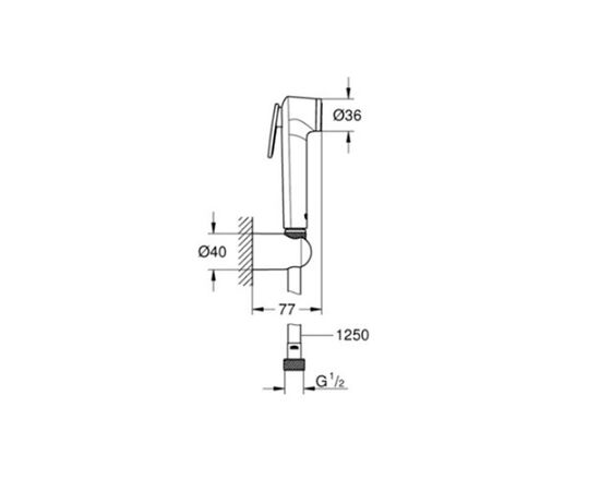 Гигиенический душ grohe trigger spray 30 27812il1, белый в Актау фото № 2