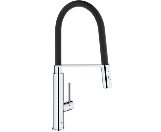 смеситель для кухни grohe concetto 31491000 с профессиональной лейкой, черный/хром в Актау фото № 1