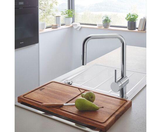 смеситель для кухни grohe minta 32322002, выдвижной излив, хром в Актау фото № 2