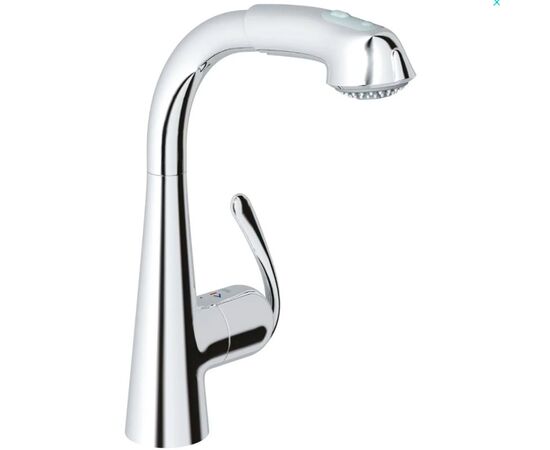 смеситель для кухни grohe zedra 32553000, выдвижной излив, хром в Актау фото № 1
