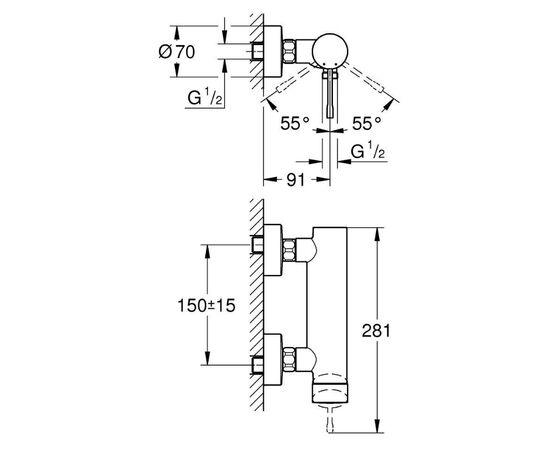 смеситель для душа grohe essence 33636dc1, суперсталь в Актау фото № 2