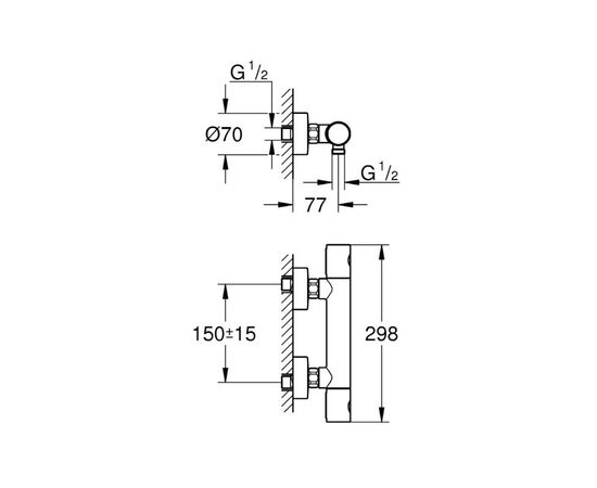 термостат для душа grohe grohtherm 500 34793000, хром в Актау фото № 4