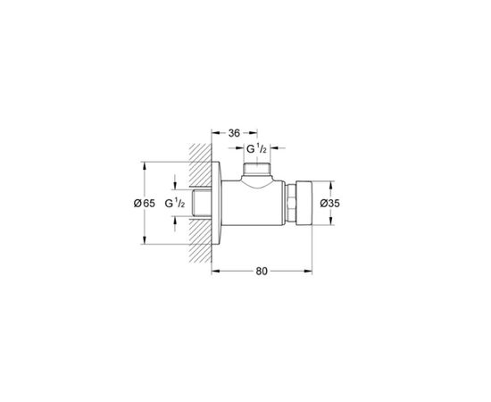 Вентиль нажимной автоматический grohe euroeco cosmopolitan t 36267000, для душа, хром в Актау фото № 2