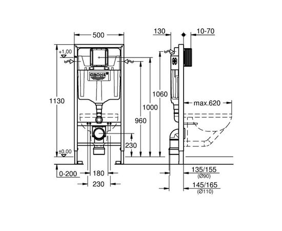 Инсталляция для унитаза grohe rapid sl 38528001 в Актау фото № 2