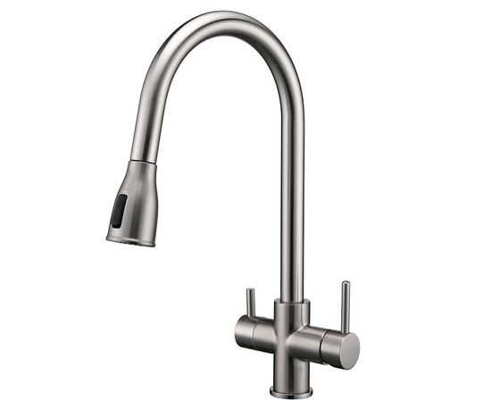 смеситель для кухни paulmark lange la214212-ni, никель в Актау фото № 1