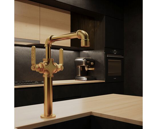 смеситель для кухни paulmark loft lo226006-g, золото в Актау фото № 2