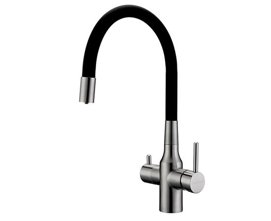 смеситель для кухни paulmark salix sa213419-ni, никель в Актау фото № 1