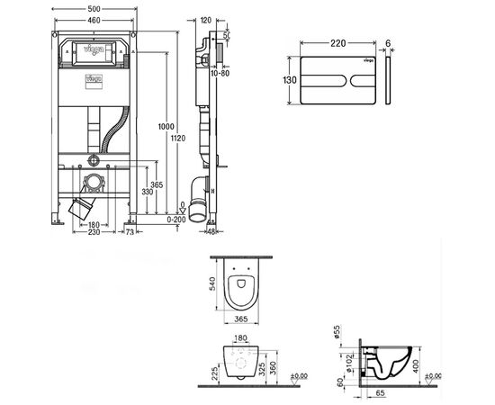 унитаз с инсталляцией 4в1 vitra sento 7748b003-0075 130-003r009 792862 в Актау фото № 2