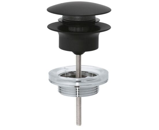 Донный клапан grohe 29510kf0 нажимной, фантомный черный в Актау фото № 1