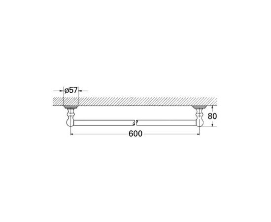 Держатель для банного полотенца  grohe sinfonia 40049ig0, 600, хром/золото в Актау фото № 2