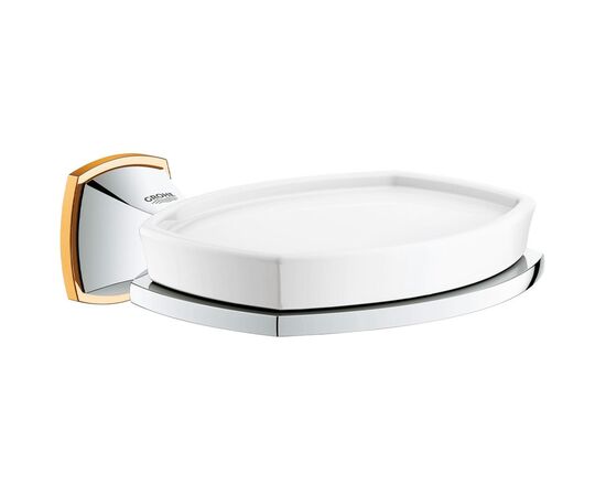 Мыльница grohe grandera 40628ig0 керамическая с держателем, хром/золото в Актау фото № 1