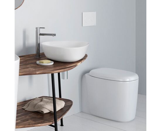 раковина накладная vitra plural 7812b401-0016 47x40 см, треугольная, белая в Актау фото № 3