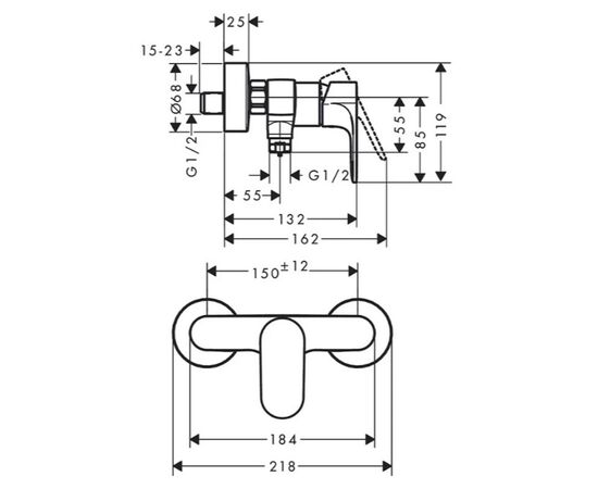 смеситель для душа hansgrohe rebris s 72640000 240 в Актау фото № 2