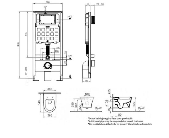 унитаз с инсталляцией 4в1 hans 4449b003-0101 h5108-0101 в Актау фото № 2