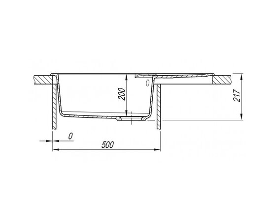 Кухонная мойка dr.gans берта 760, графит cmc, овальная, 76x51см в Актау фото № 4