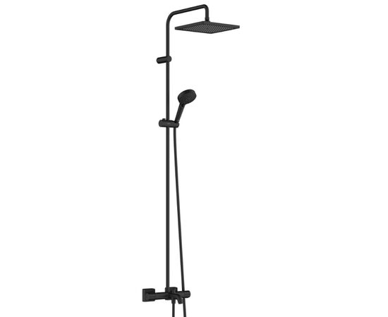Душевая система hansgrohe vernis shape 240 26900670 с термостатом, изливом для ванны, черная в Актау фото № 1