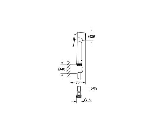 Гигиенический душ grohe tempesta-f trigger spray 30 27513gl1, холодный рассвет глянцевый в Актау фото № 2