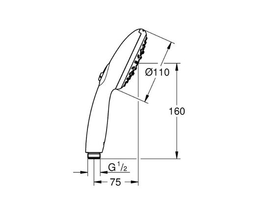 ручной душ grohe tempesta 110 28419003, хром в Актау фото № 3