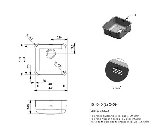 Кухонная мойка reginox ib 4040 okg r32015 в Актау фото № 2