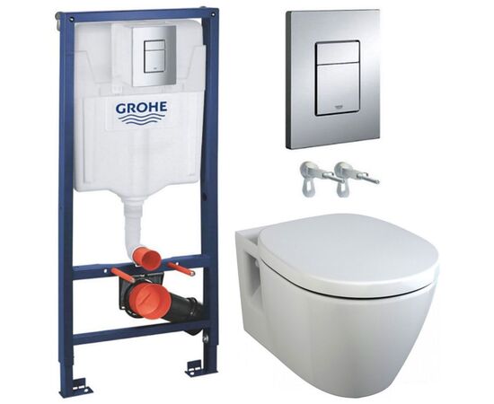 Комплект grohe: унитаз ideal standard e814901 с инсталляцией rapid sl 38772001 в Актау фото № 1