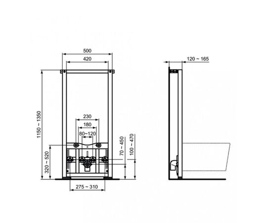 Инсталляция для биде ideal standart r016267 в Актау фото № 2